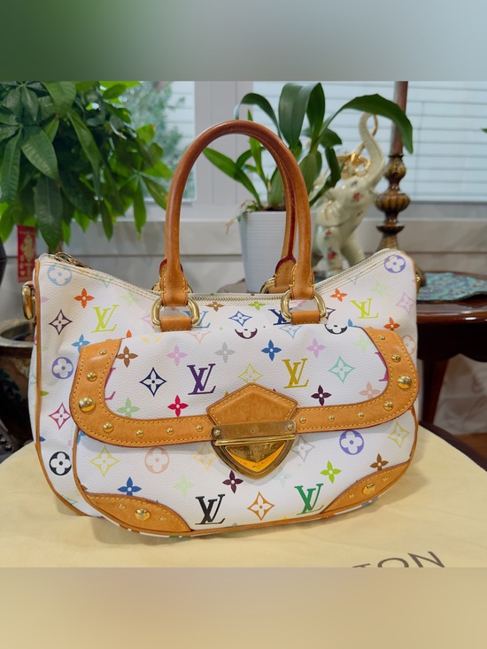 Louis Vuitton Handbags - LOUIS VUITTON Takashi Murakami X Louis Vuitton White Monogram Multicolore Rita